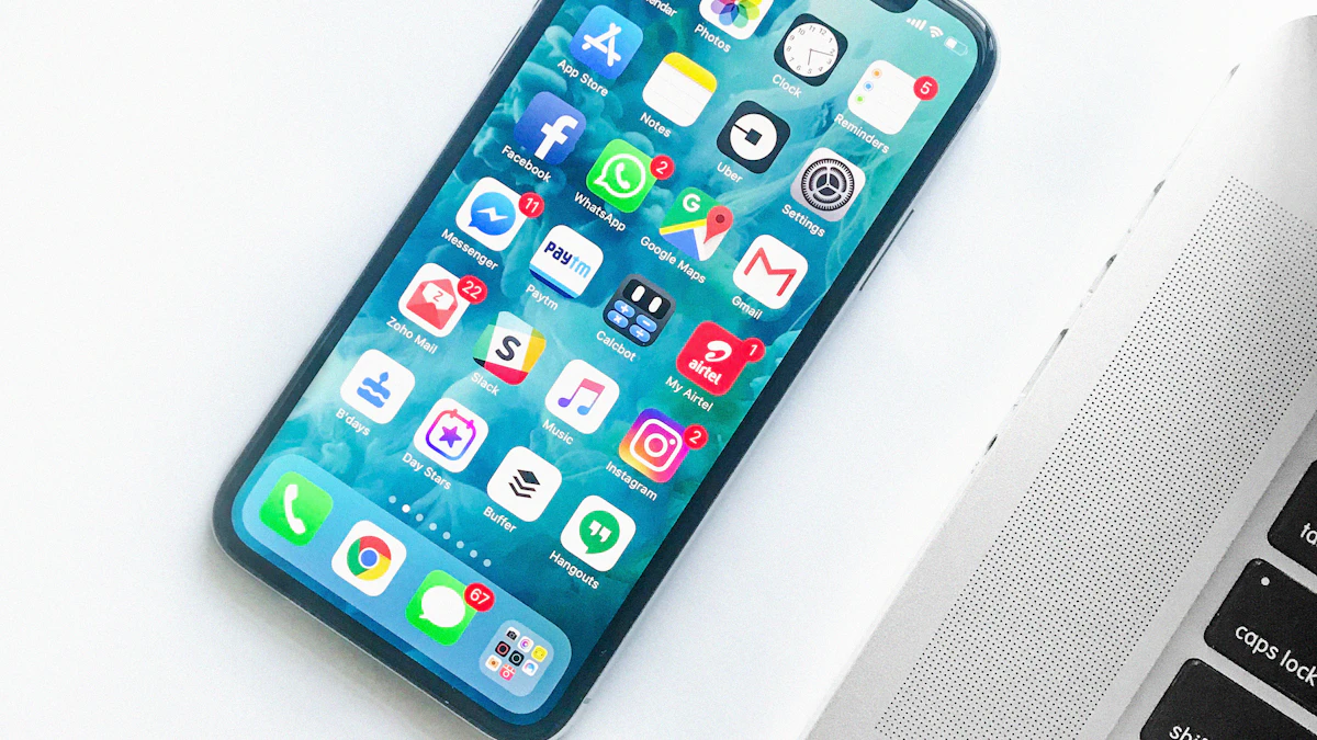 Smartphone on a desk used for business calls