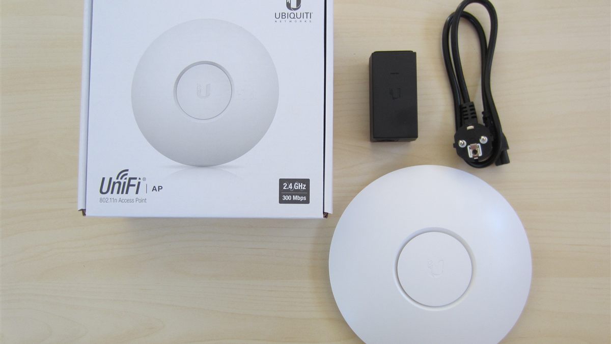 Ubiquiti UniFi wireless access point and PoE injector