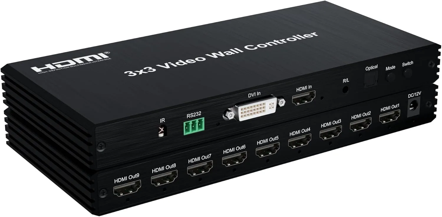 UniQue 3x3 HDMI Video Wall Controller