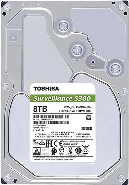 Toshiba S300 SATA 8TB Surveillance Internal Hard
