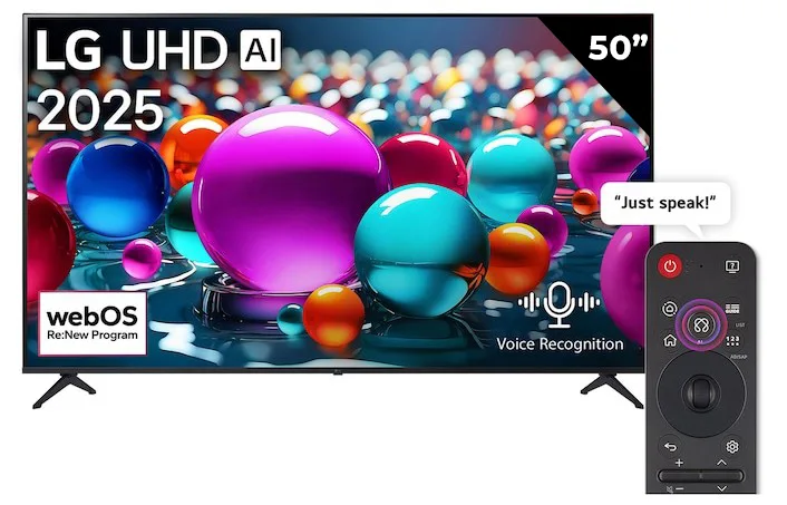 LG 50 inch UHD AI HDR10 webOS25 Smart TV