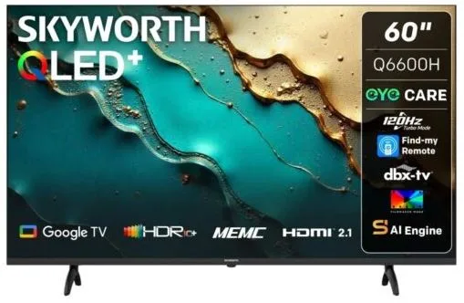Skyworth 60 Inch QLED Google 4K UHD Smart TV