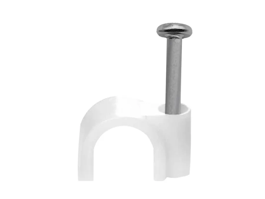 Locally Sourced 6mm Cable Clips 100 Pack White