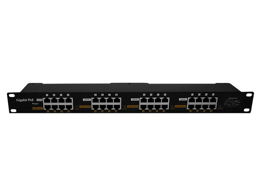 16 Port Gigabit Passive PoE Injector