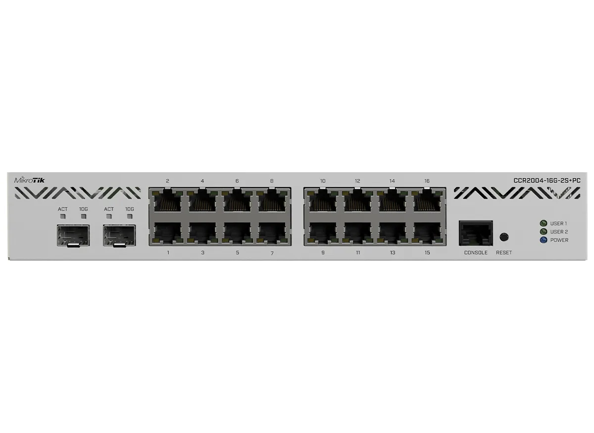 MikroTik Cloud Core 16 Port Gigabit 2SFP+ Passive Cooling Router