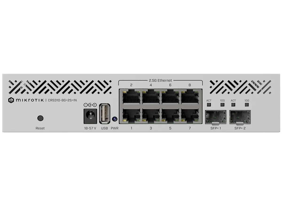 MikroTik Cloud Router Switch 8 Port 2.5Gbps Ethernet 2SFP+