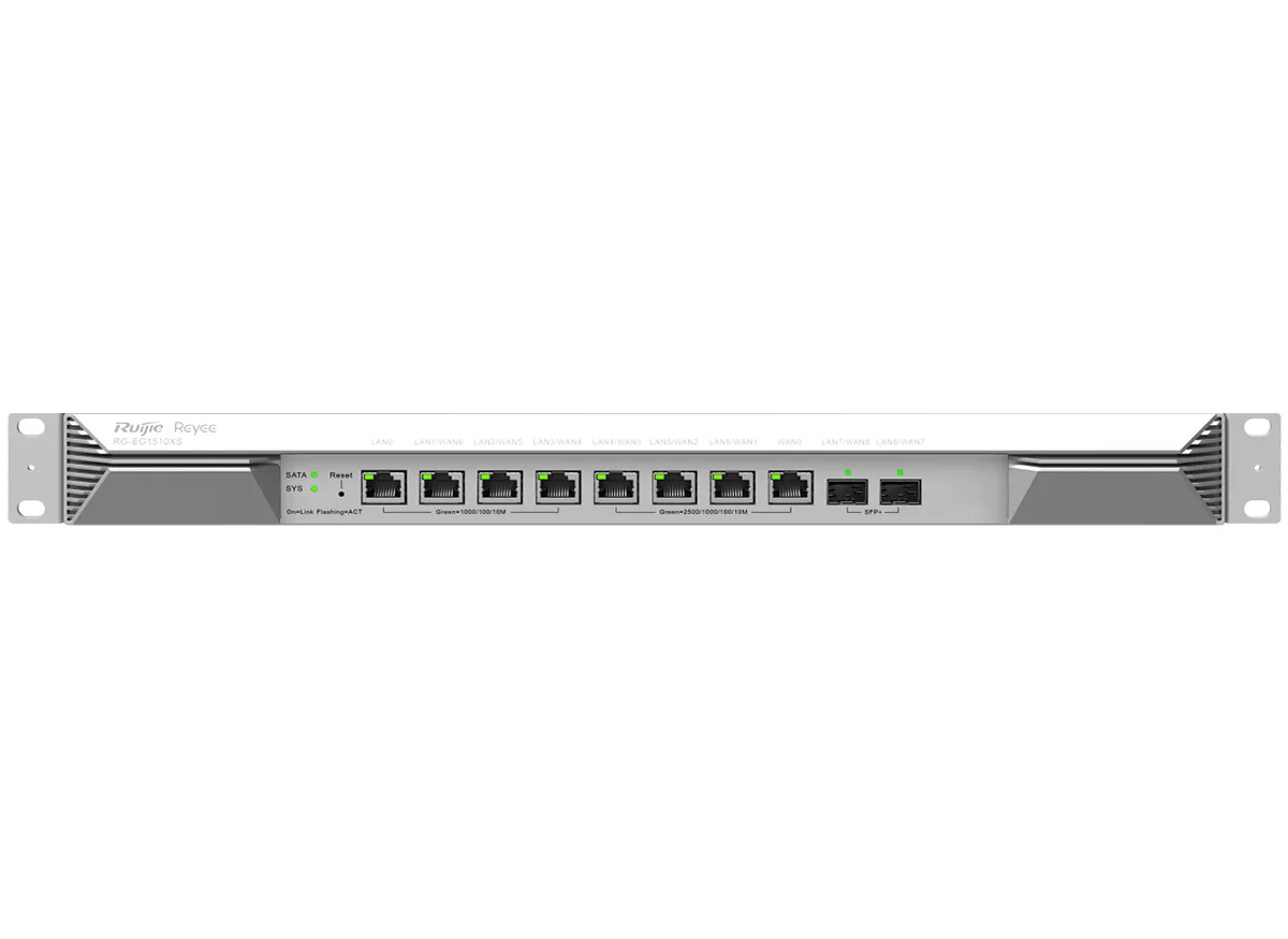 Reyee 8 Port Multi Gigabit 2SFP+ Multi-WAN 1500 User Cloud Router