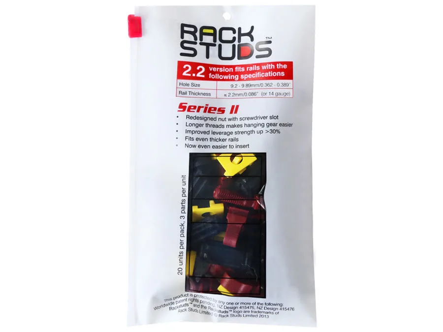Rackstuds 2.2mm 20 Pack Red
