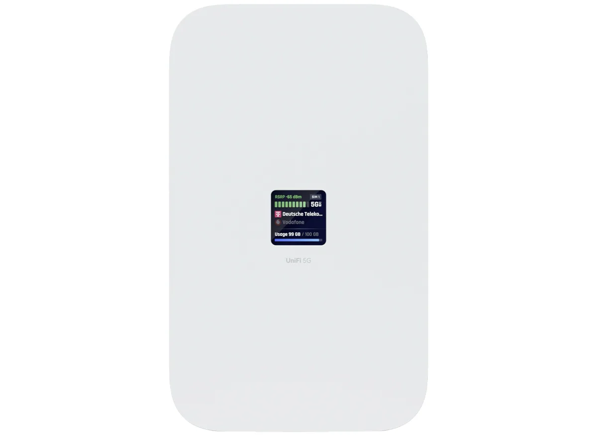 Ubiquiti UniFi 5G Max Modem with PoE input and 2.5Gbps Ethernet