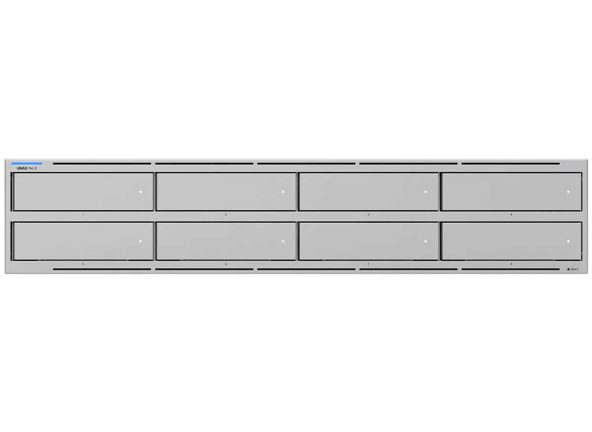 Ubiquiti UniFi NAS Pro 8 2U 8 Drive Bays 2 NVMe Slots and 10Gbps Ethernet