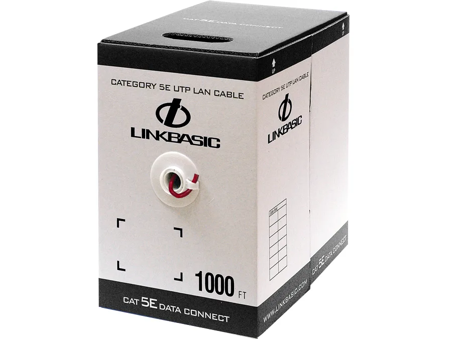 Linkbasic 305m Box Cat5e Solid Red UTP Cable