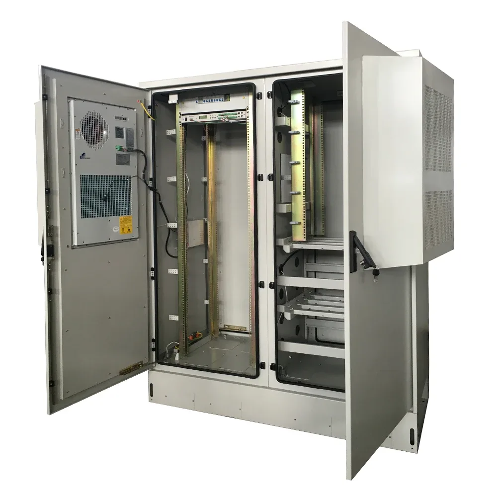 38U Dual Compartment Outdoor Telecom Network Cabinet – IP55 Weatherproof
