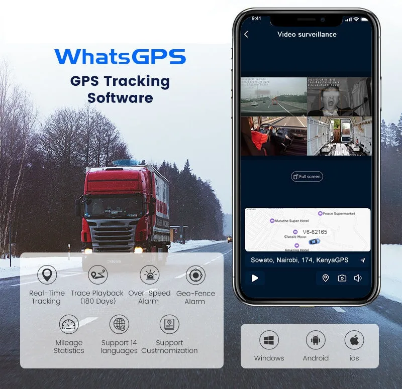 UrbanFocus AI FleetGuard 4G Pro Dash Cam – ADAS, DMS, GPS & 4-Channel Monitoring