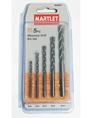 Martlet 5pc Masonry Drill Bit Set