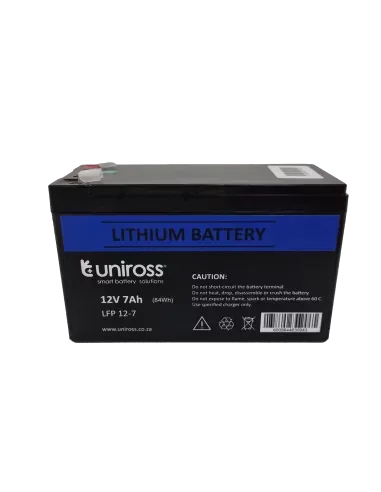 Uniross 12.8V 7Ah (89.6Wh) LiFEPO4 Battery