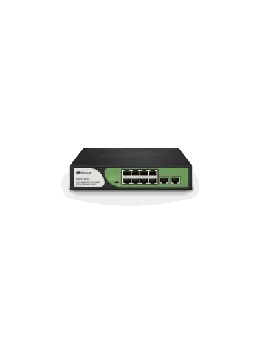 BDCOM 8-Port Gigabit PoE Switch (8-Port PoE + 2-Port Gigabit RJ45) 90W PoE Budget