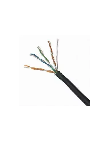 Essential CAT5 UV Outdoor Ethernet Cable 305m Black CCA SF/TP Roll