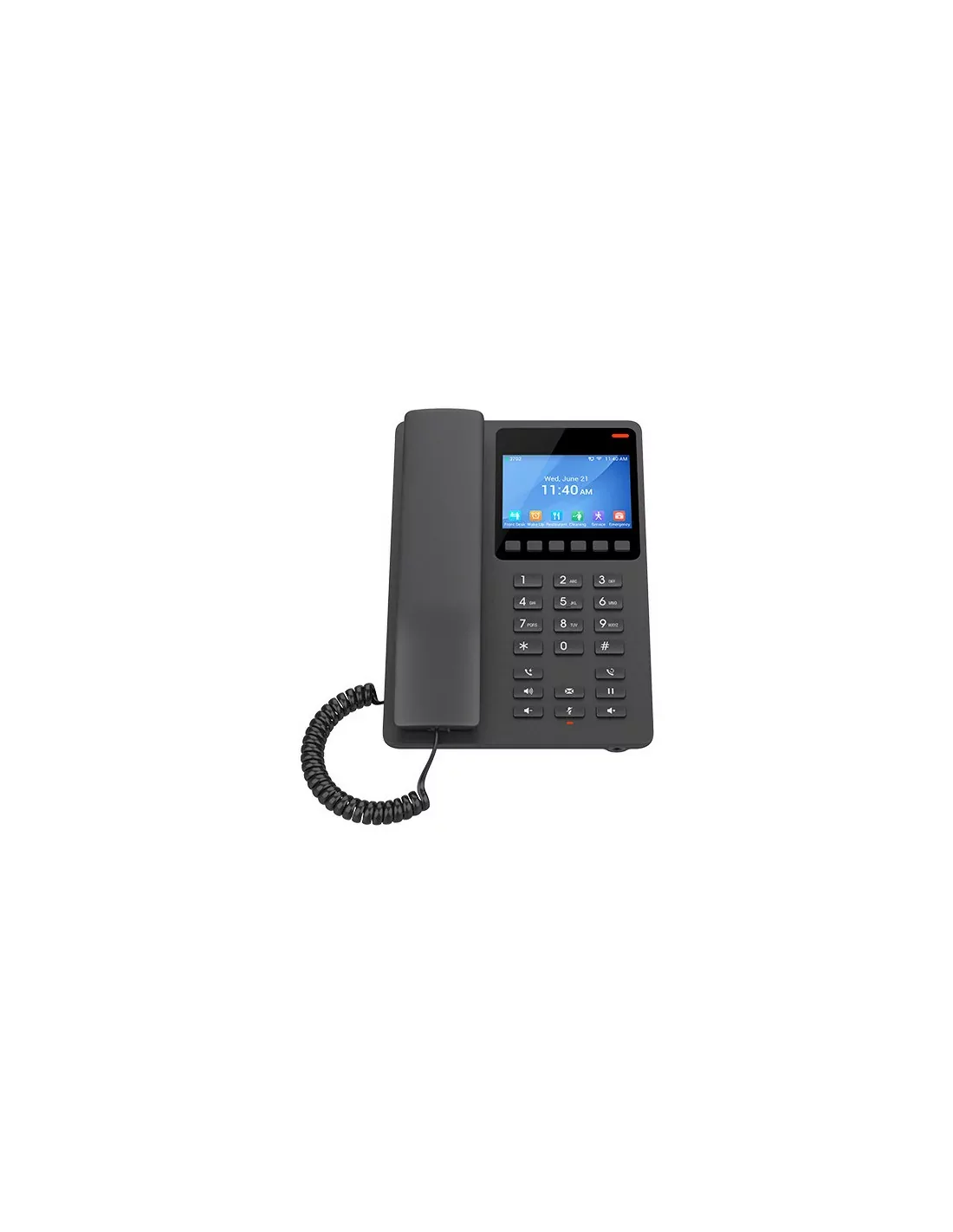 Grandstream 2 Line 3.5'' Color LCD WiFi 6 Hotel Phone Black
