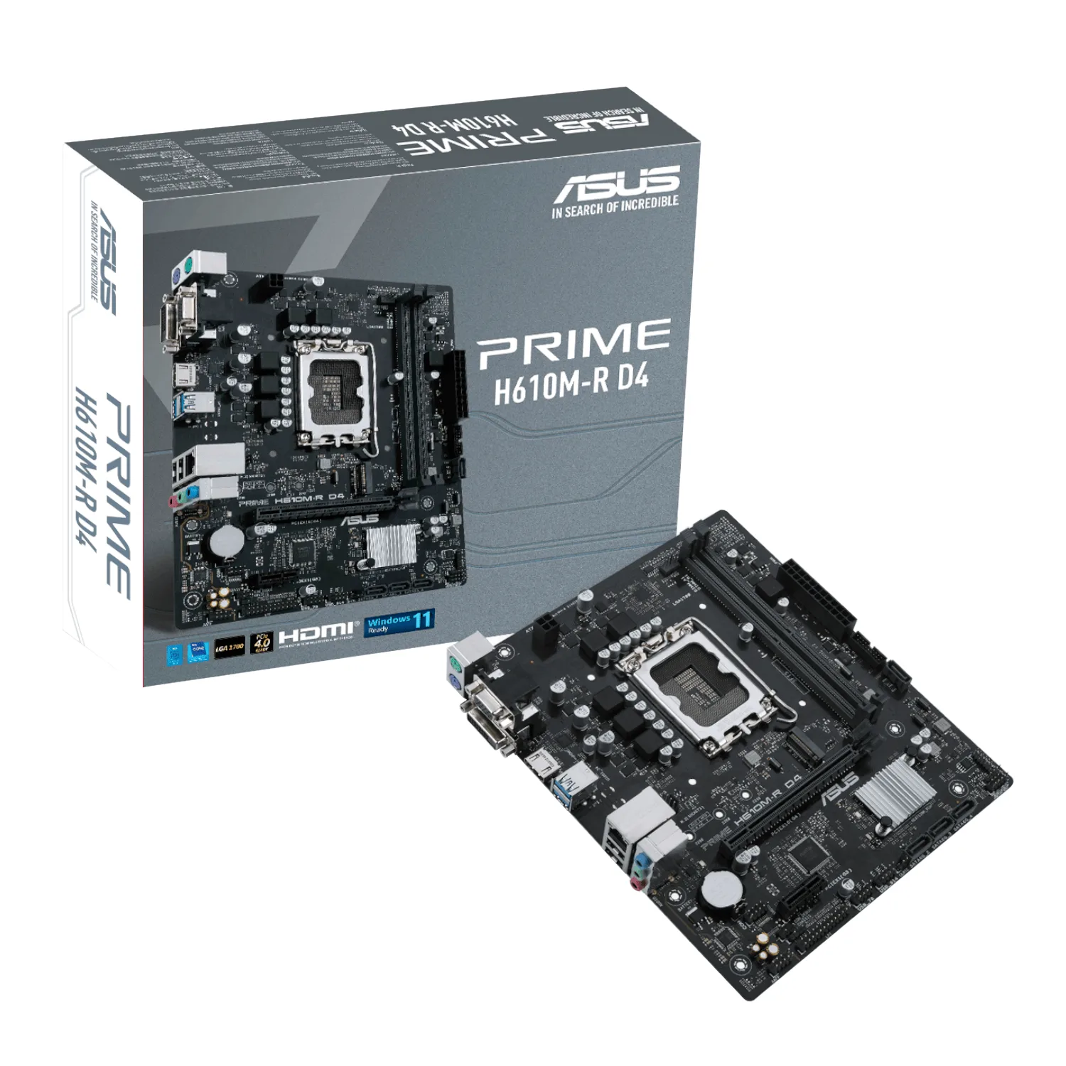 ASUS Prime H610M-R D4 LGA1700 M-ATX Motherboard