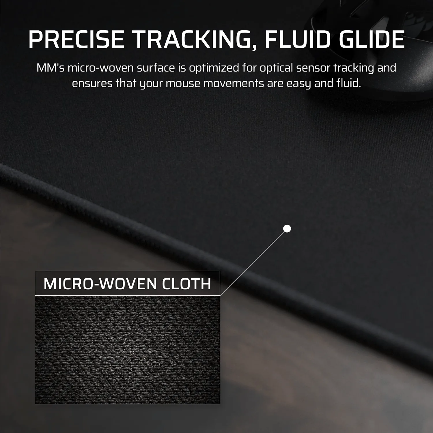 Corsair MM Anti-fray Cloth Gaming Mouse Pad Large - Black