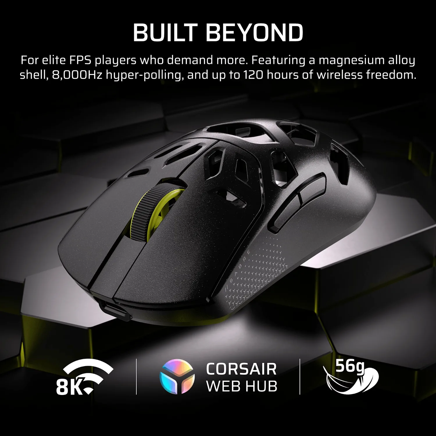 Corsair SABRE v2 PRO WIRELESS MAGNESIUM ALLOY 33000 DPI Gaming Mouse – Black