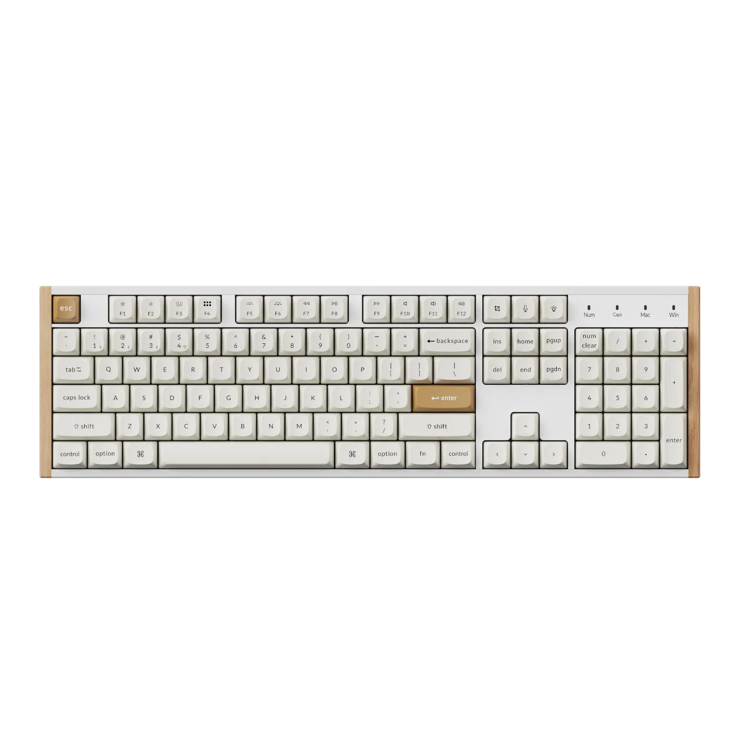 Keychron K10 HE Special Edition Full-size Hot-Swap Gateron Dbl-Rail Nebula Switch RGB Wireless Keyboard - White (Wood + Al)