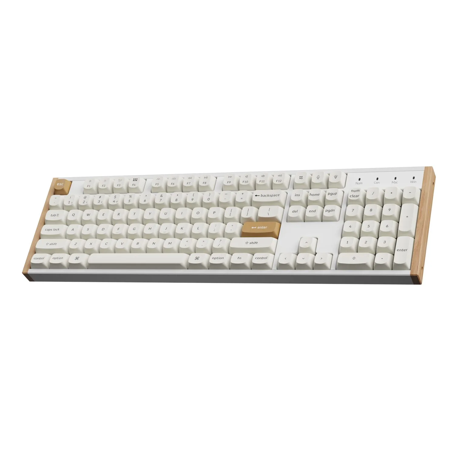 Keychron K10 HE Special Edition Full-size Hot-Swap Gateron Dbl-Rail Nebula Switch RGB Wireless Keyboard - White (Wood + Al)