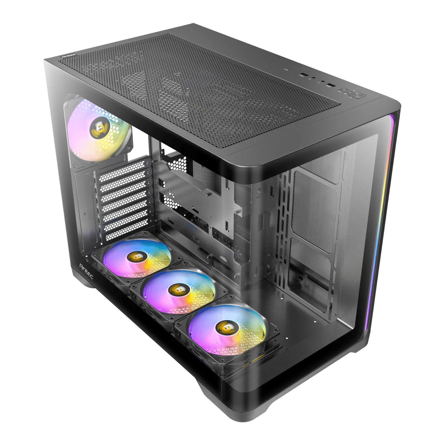 Antec C5 CURVED ARGB ATX | Micro-ATX | ITX ARGB Dual Chamber Mid-Tower Gaming Chassis - Black