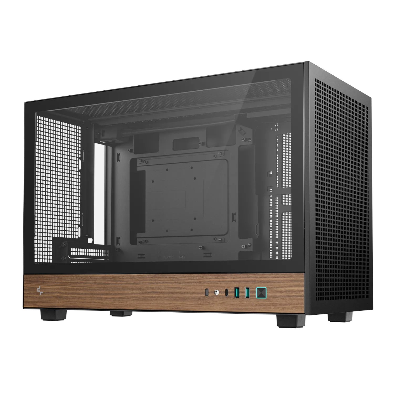 DeepCool CH260 Wood mATX Gaming Chassis - Black
