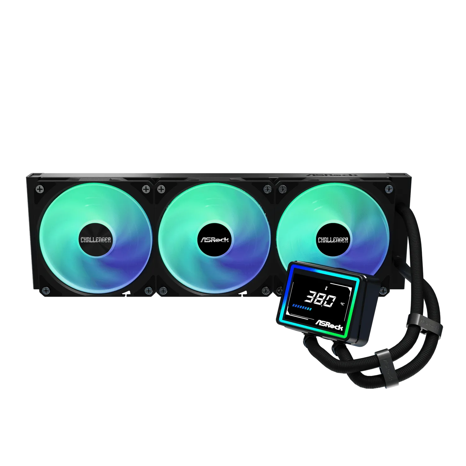 ASRock Challenger 360 Digital AIO Liquid Cooler - Black