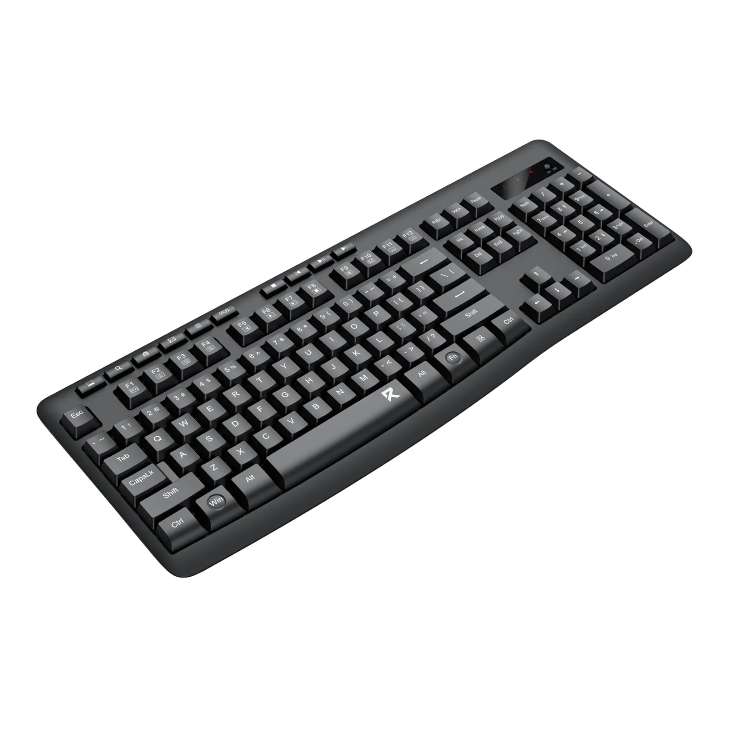 Redragon BK-7367 Full-size Ergonomic Wireless Membrane Office Keyboard - Black