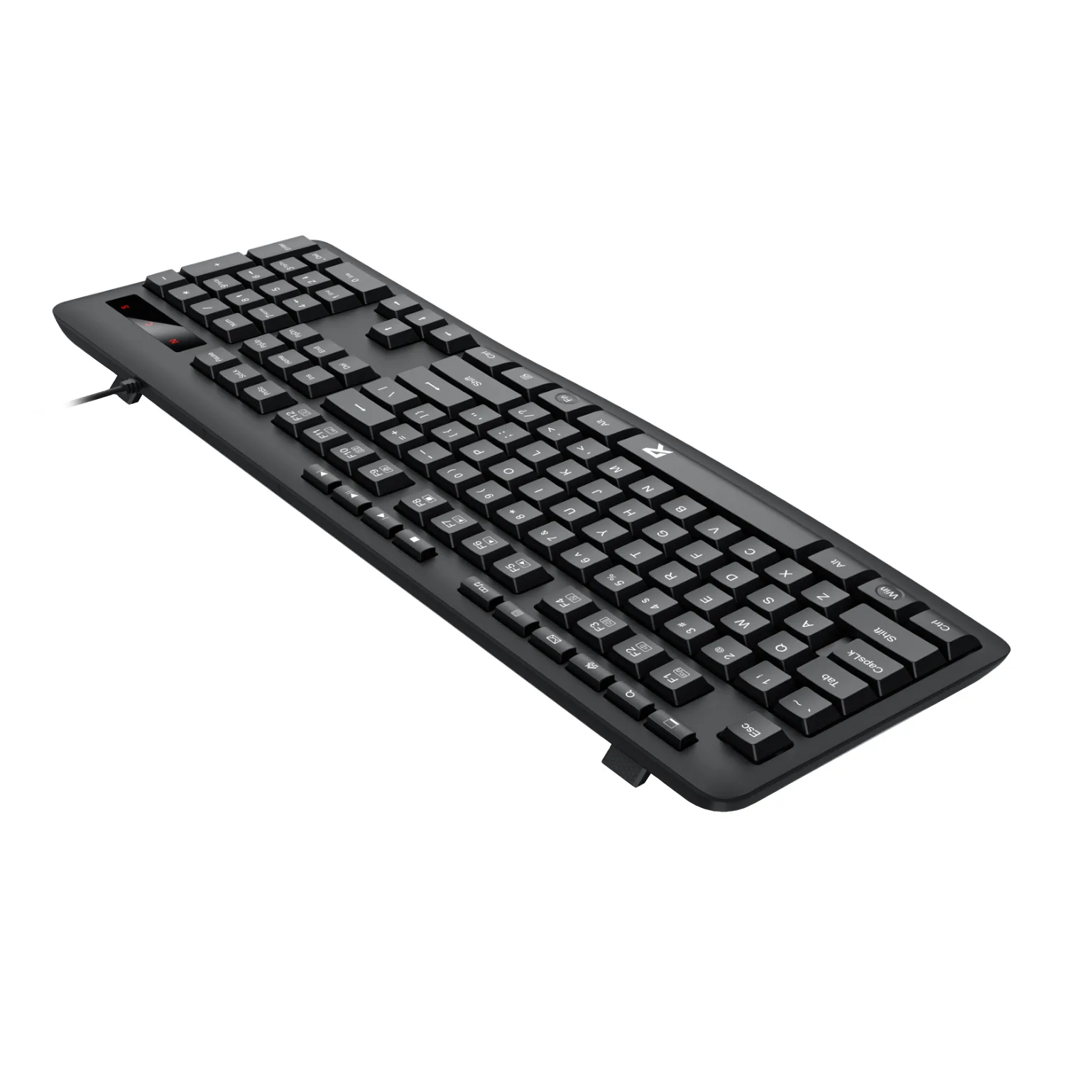 Redragon BK-7366 Full-size Ergonomic Wired Membrane Office Keyboard - Black
