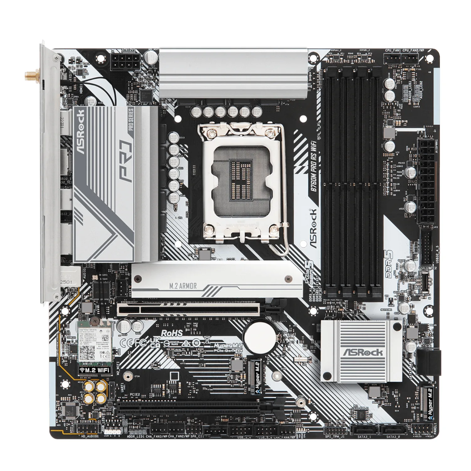 ASRock B760M Pro RS WiFi Intel LGA 1700 MATX Gaming Motherboard