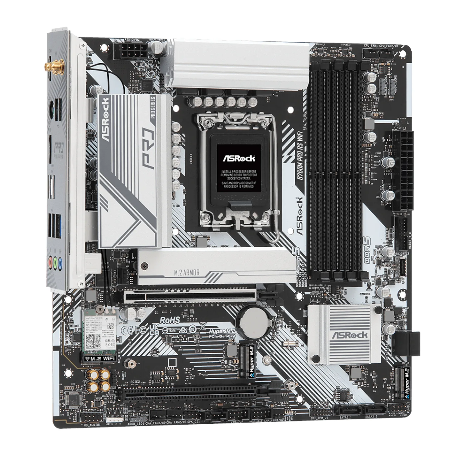 ASRock B760M Pro RS WiFi Intel LGA 1700 MATX Gaming Motherboard