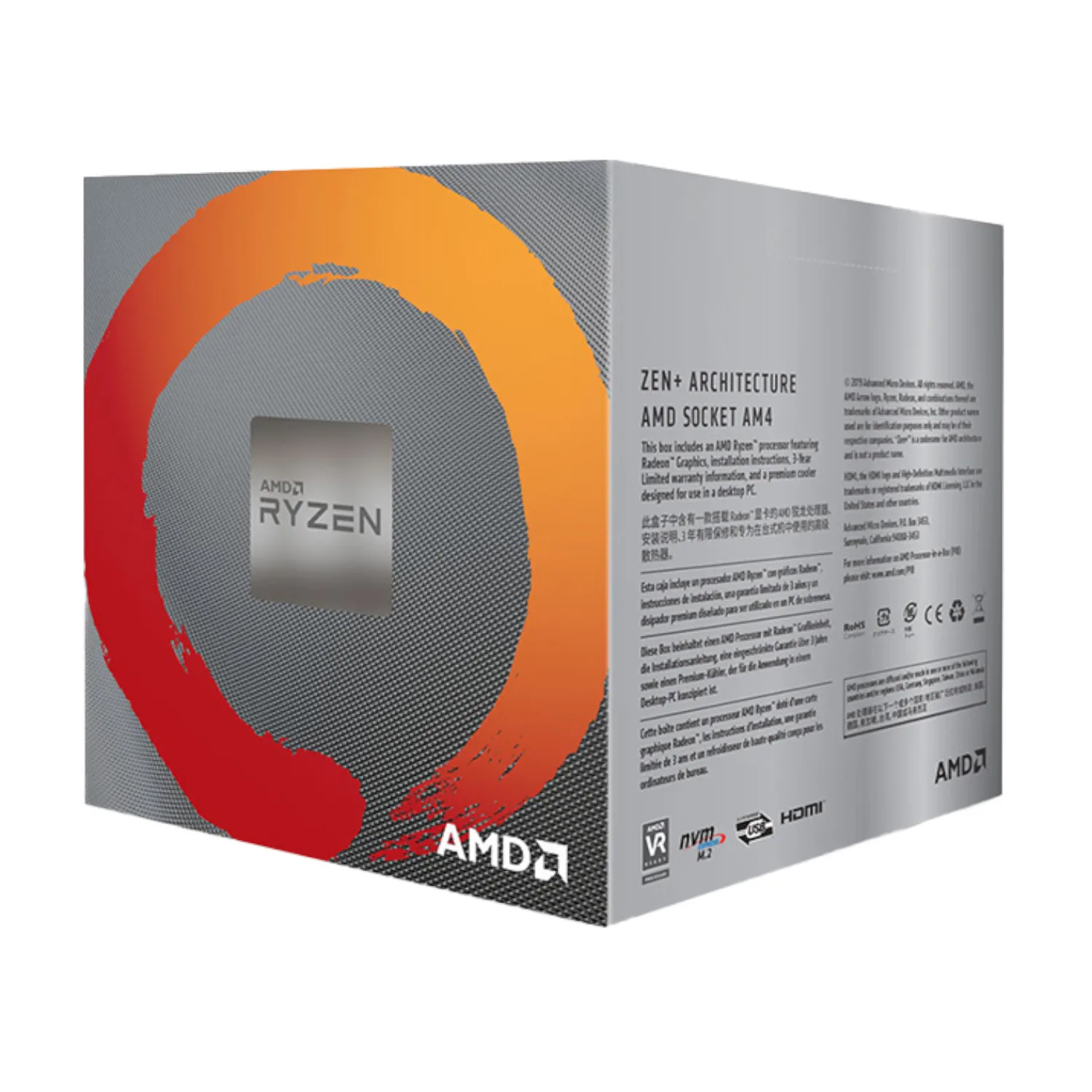AMD Ryzen 5 3400G 4-Core 3.7GHz AM4 CPU