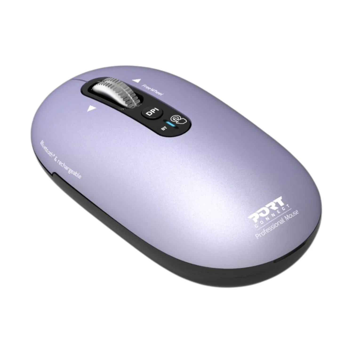 Port Connect PURE MAC Rechargeable Wireless and Bluetooth Mouse - Iris