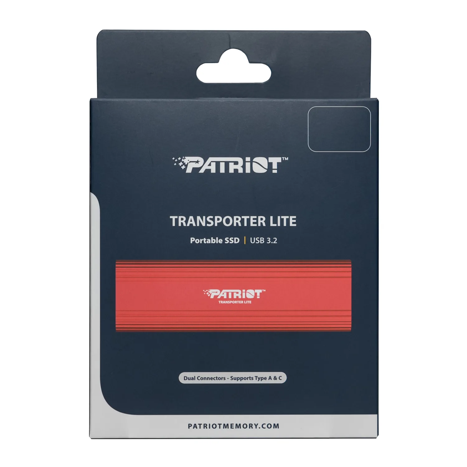 Patriot Transporter Lite 512GB USB3.2 Type-C External Portable SSD - Red
