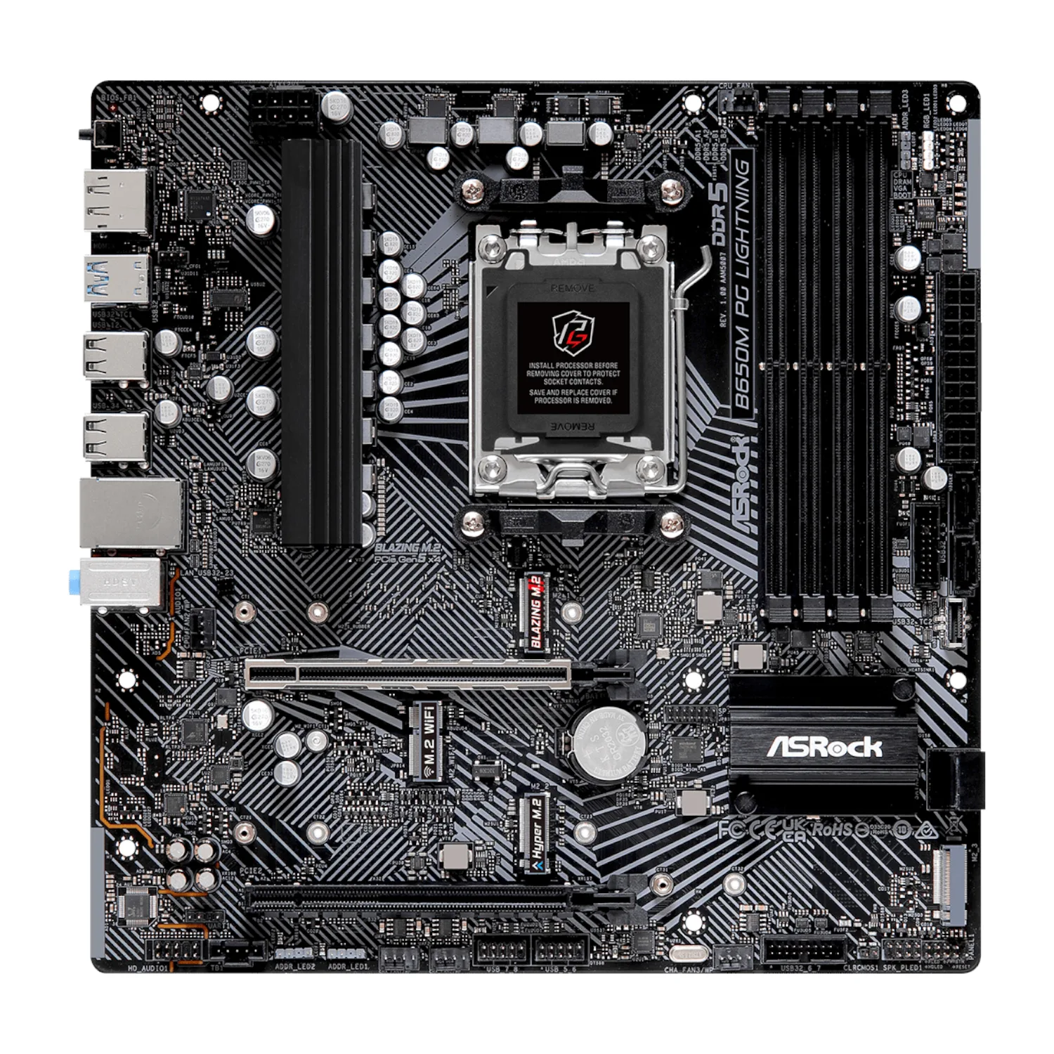 ASRock B650M PG Lightning AMD AM5 Micro ATX Motherboard