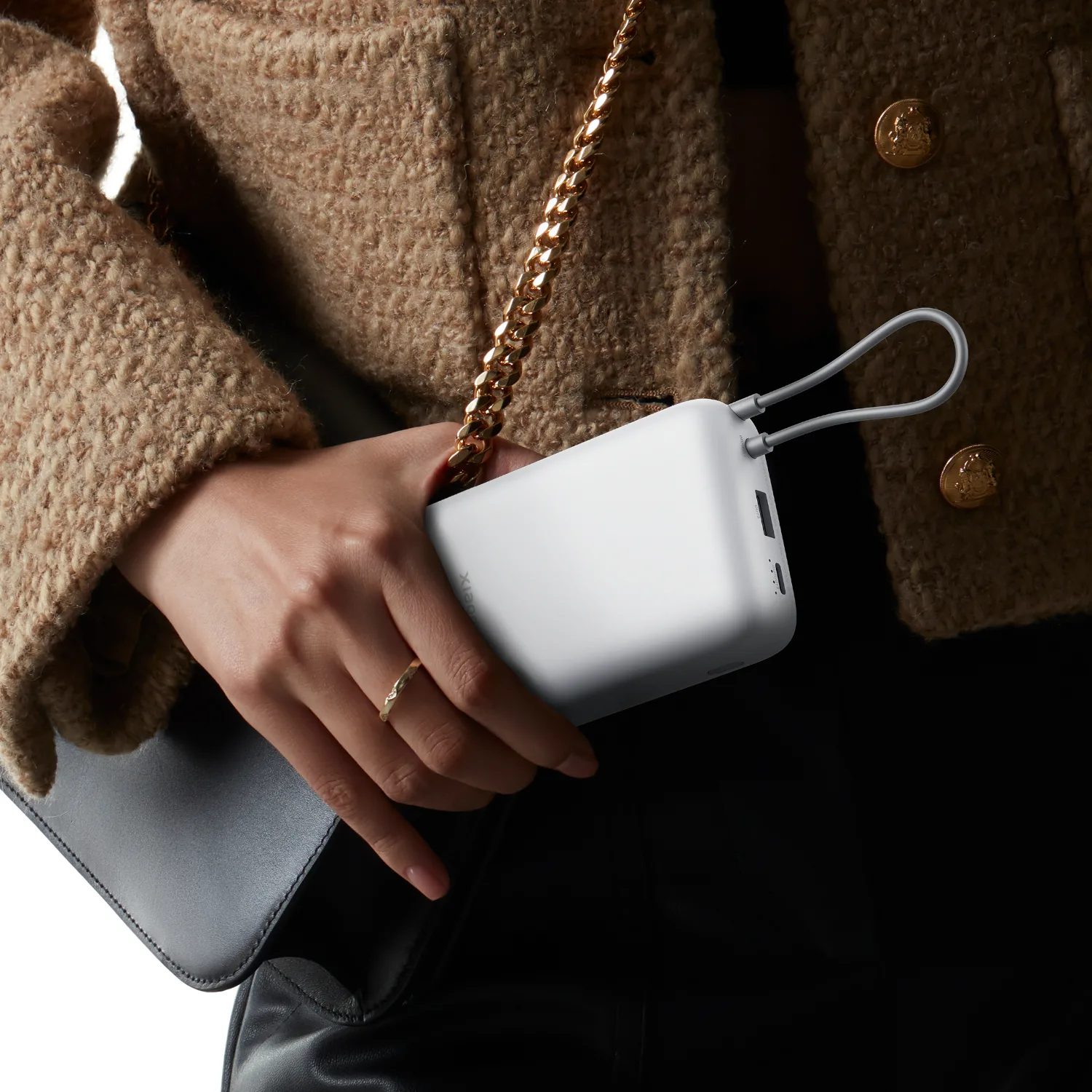 Xiaomi Power Bank 20000mAh (Integrated Cable) - Light Grey