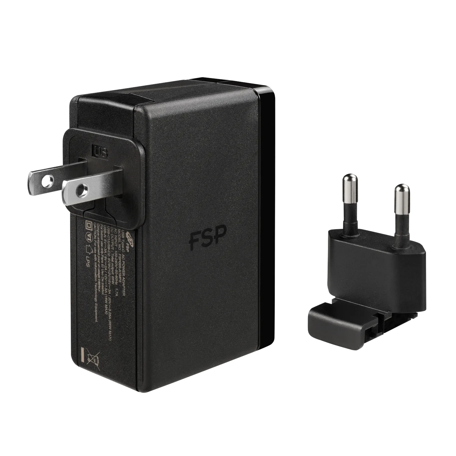 FSP 65W PD 2-Prong USB Type-C Power Adapter