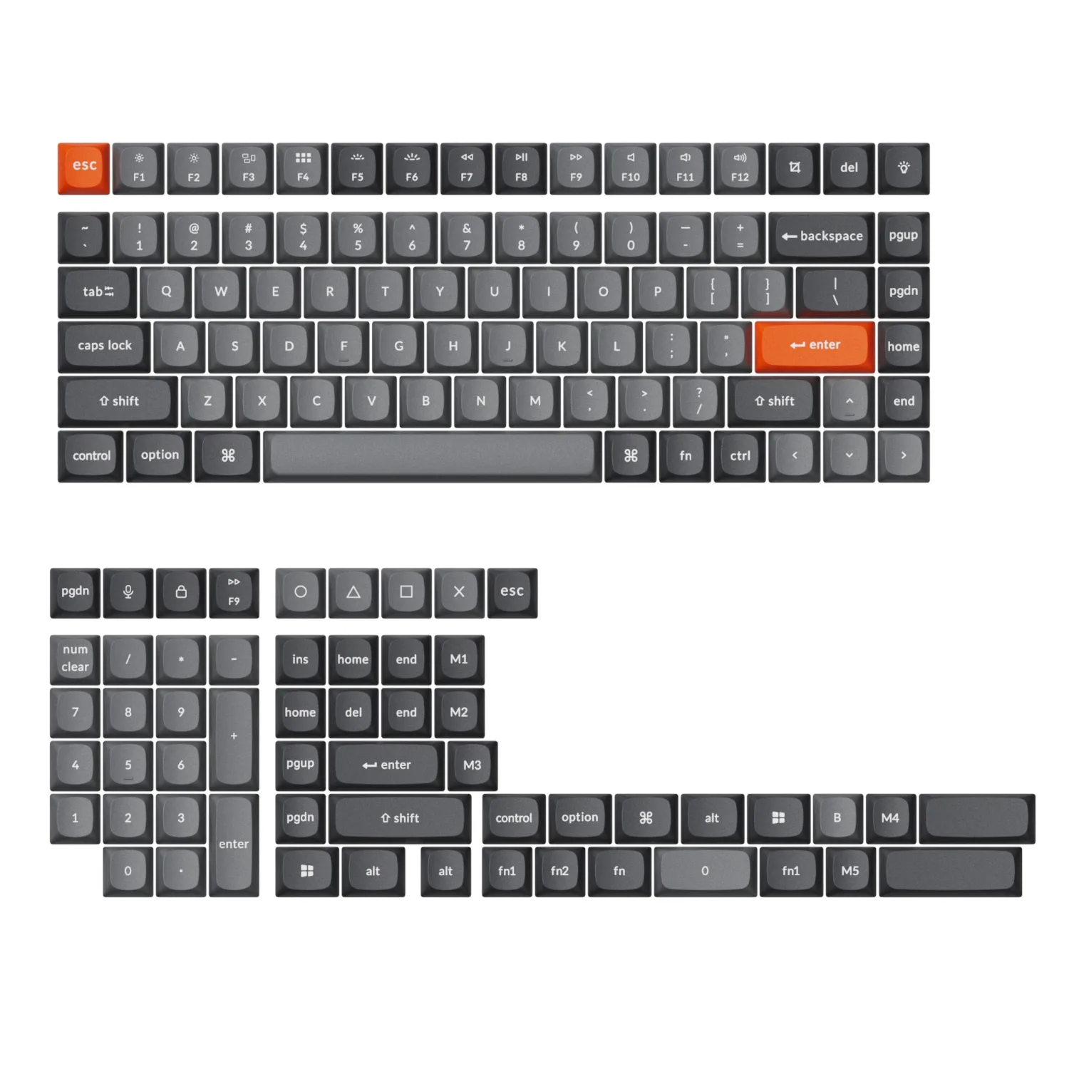 Keychron Double-Shot PBT OSA Keycap Set - Grey
