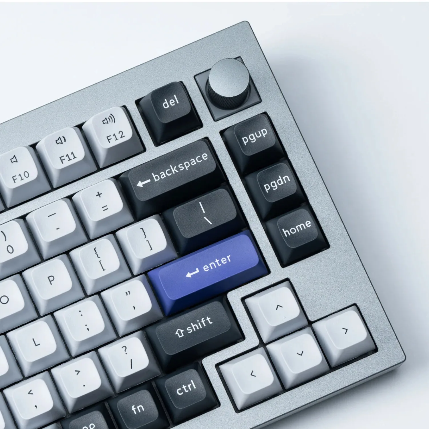 Keychron Double Shot KSA PBT Keycap Set - Dark Grey/White Smoke