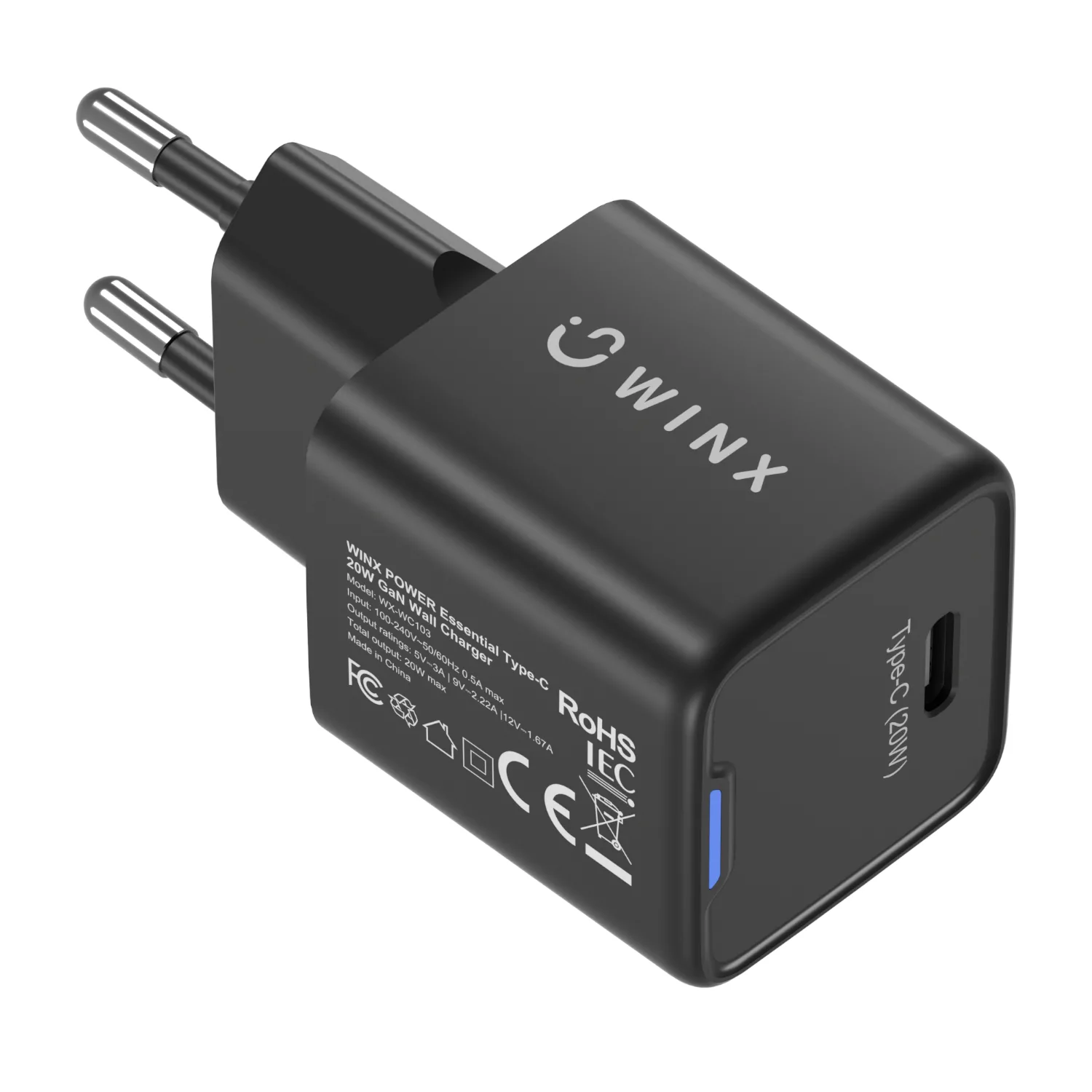 WINX POWER Essential Type-C 20W GaN Wall Charger