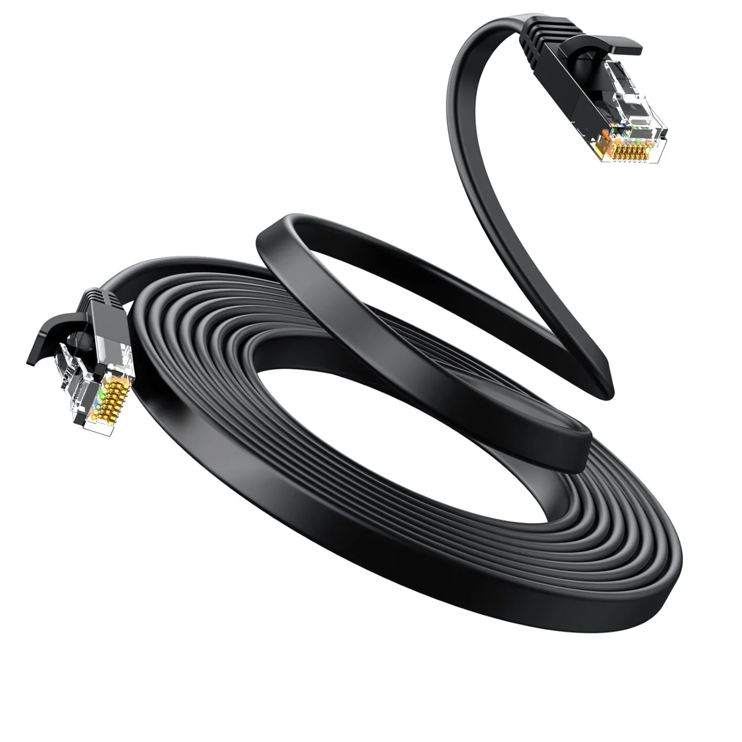 UGREEN NW102 Cat6 U/UTP Flat Ethernet Cable 1m - Black