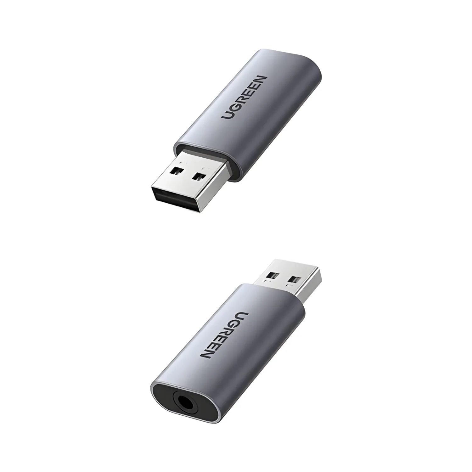 UGREEN CM383-80864 USB-A to 3.5mm Audio Jack External Sound Adapter - Silver