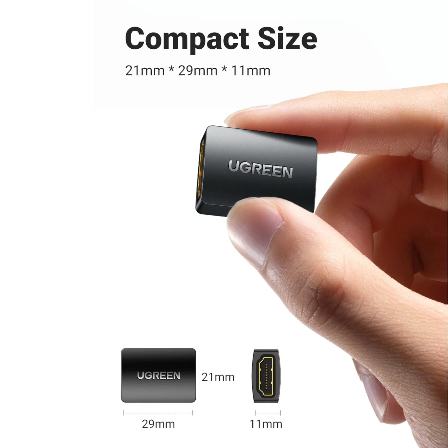 UGREEN 20107-20107 HDMI Female to Female Adapter - Black