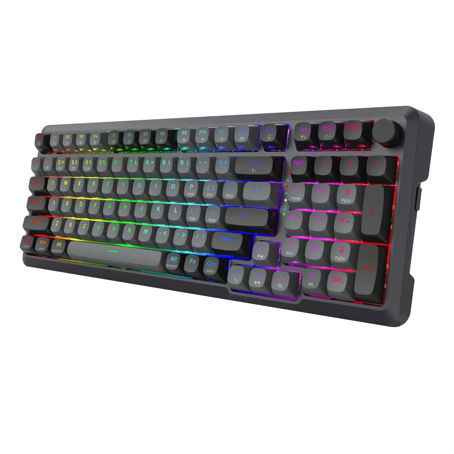 Redragon BRAGI PRO K688 98+1 Gasket Wireless Mechanical Keyboard (Triple Mode, RGB, Hot-Swappable, Cream Linear Switches)