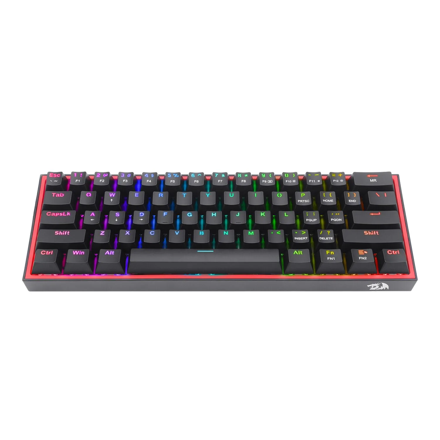 Redragon K617 FIZZ 60% Wired RGB Gaming Keyboard - Black