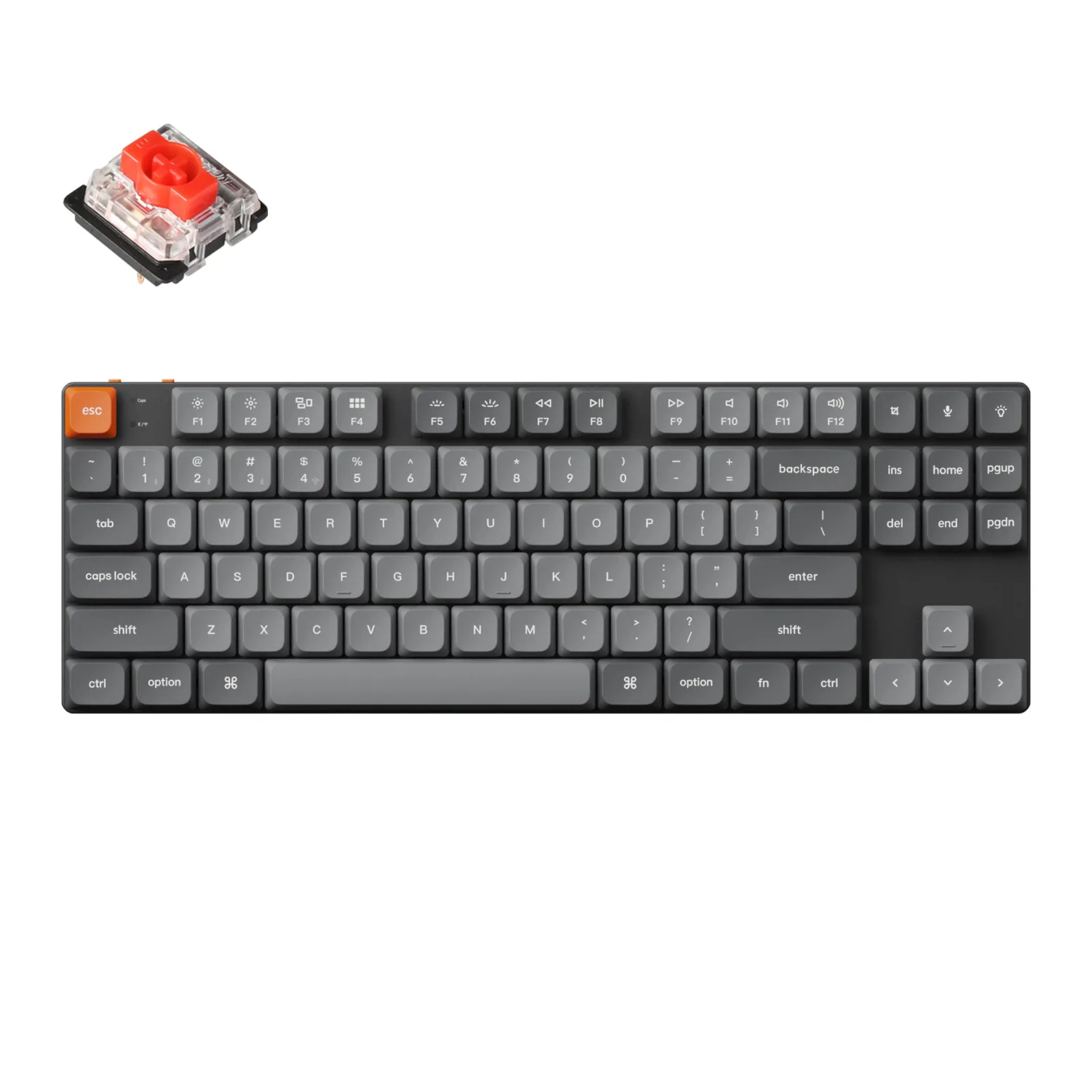 Keychron K1 Max QMK/VIA 80% Wireless Custom Mechanical Keyboard | RED Switches