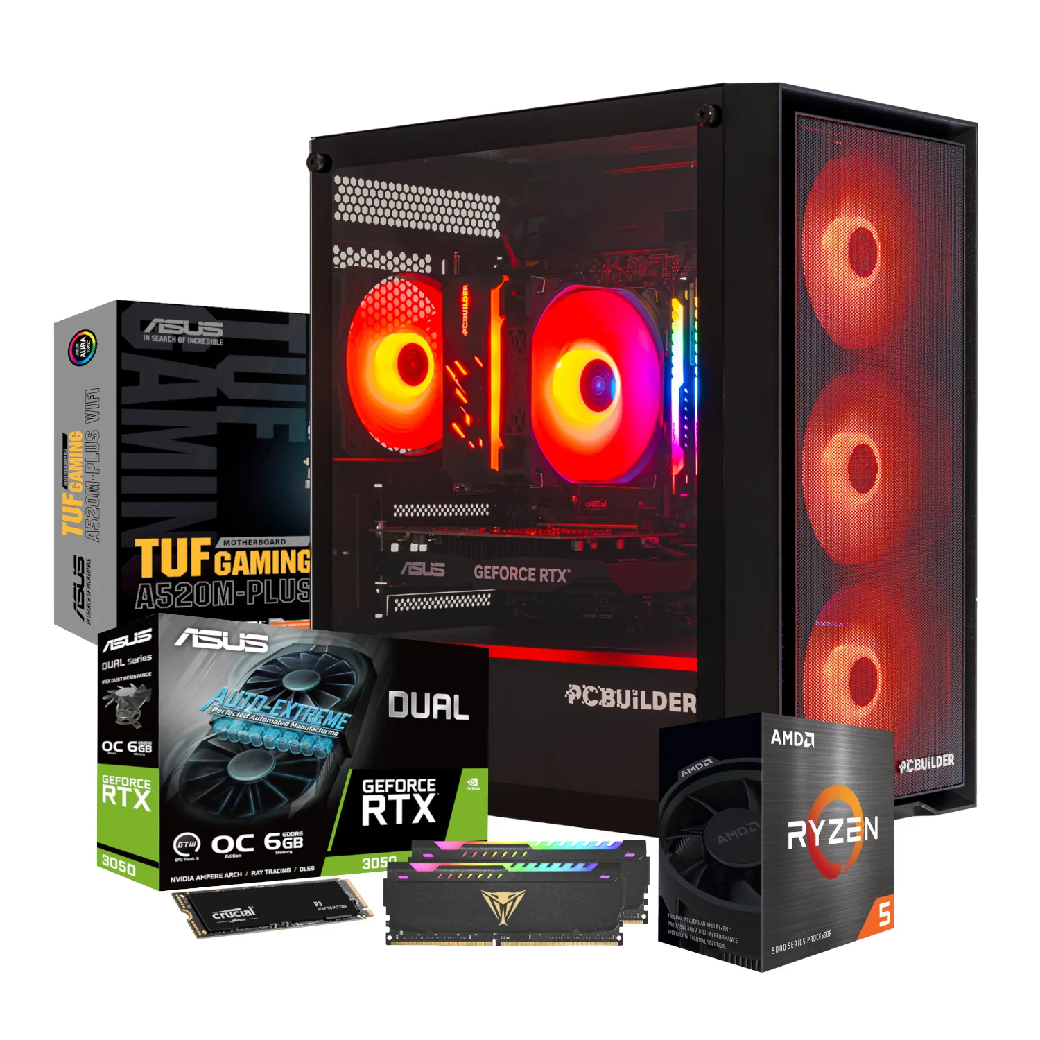 PCBuilder Ryzen 5 5600XT SENTINEL Windows 11 Gaming PC